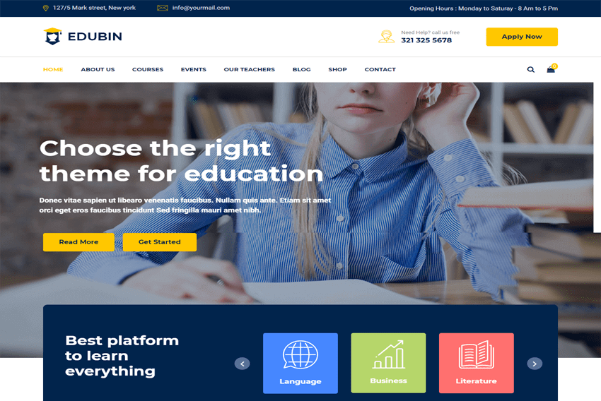 education theme html